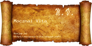 Mocznai Vita névjegykártya